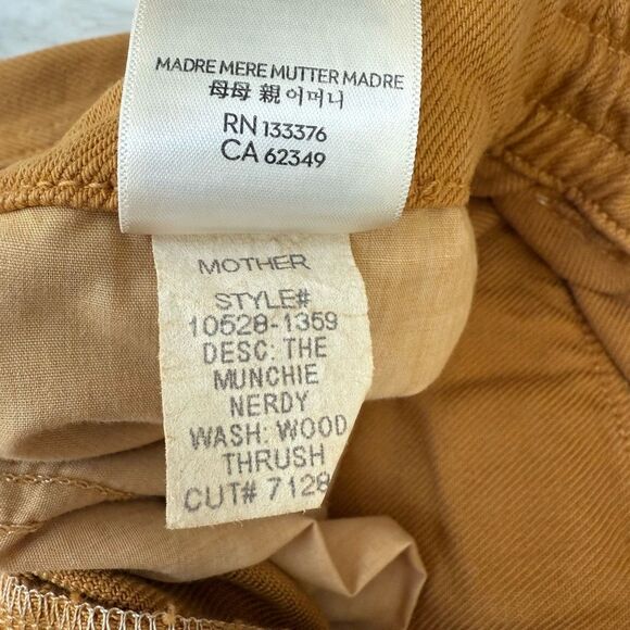 MOTHER SNACKS! The Munchie Nerdy Cargo Pants in wood thrush color size 26 NWT - Picture 9 of 12